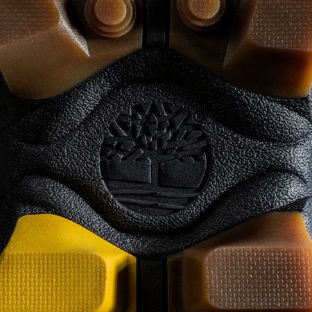 Image of the bottom of a Timberland shoe with a Greenstride sole